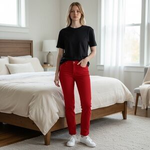 Jordache Red Jeans Jegging‎ M(6-7)